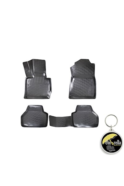Umbrella Set 4 covorașe auto tip tavă din cauciuc Premium Line 3D pentru BMW X3 F25 2011-2017 cu breloc
