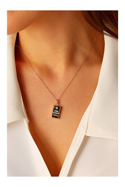 İdeal Sarraf 14 Ayar Altın Külçe Kolye Mini Boy