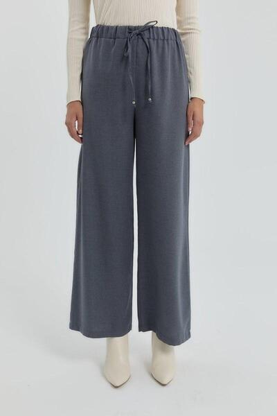 Nihan Wide Leg Trousers with Elastic Waist