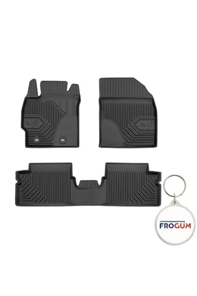 FroGum Set 3 covorașe auto din cauciuc cu design tavă Premium 3D pentru Toyota Auris I Hatchback, an 01.2007 - 12.20