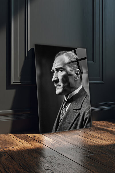 Ahsen resim çerçeve ΑΤΑΤΟΥΡΚ - Ασπρόμαυρο Κάθετο Διακοσμητικό Γυάλινο Πίνακα ...