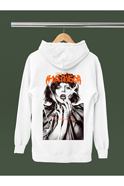 MAGORS سترة رياضية من القطن مطبوعة بأكمام طويلة من LADY GAGA مكونة من 3 خيوط