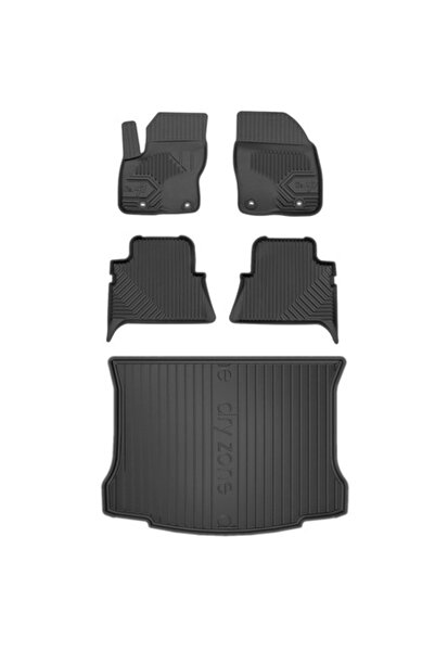 FroGum Set 5 covorașe auto Frogum, compatibile cu Ford Kuga, cauciuc, negru