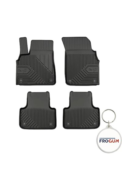 FroGum Set 4 covorașe premium din cauciuc 3D pentru Audi Q8 4M (2018-prezent) cu breloc