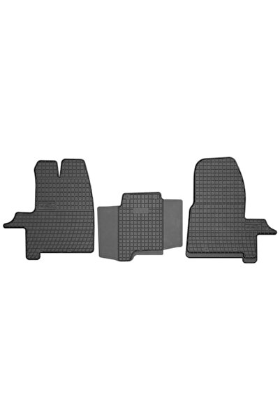 FroGum Set 3 covorașe auto ElToro din cauciuc pentru Ford Transit Custom 2012-2021, 2 locuri, rând față, negru