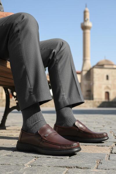 AYAKMOD Dsn 2030 m Brown Genuine Leather Men's Casual Shoes