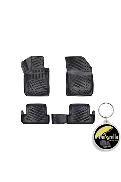 Umbrella Set 4 covorase auto cauciuc tip tavita Premium Line 3D pentru PEUGEO...