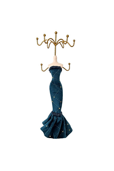 velve Silhouette jewelry stand, Petrol blue, 28cm