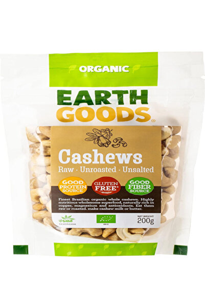 Earth Goods Organic الكاجو 200 غرام × 6