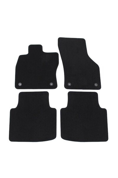 J&J automotive Set de covorașe auto premium din catifea neagră pentru SKODA S...