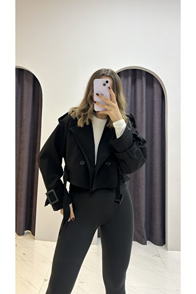 MERVENS Reglan Crop Kısa Trençkot