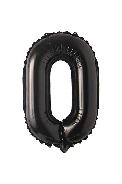 İSTOÇ PARTİ Black Color Number Foil Balloon 76 cm - 0