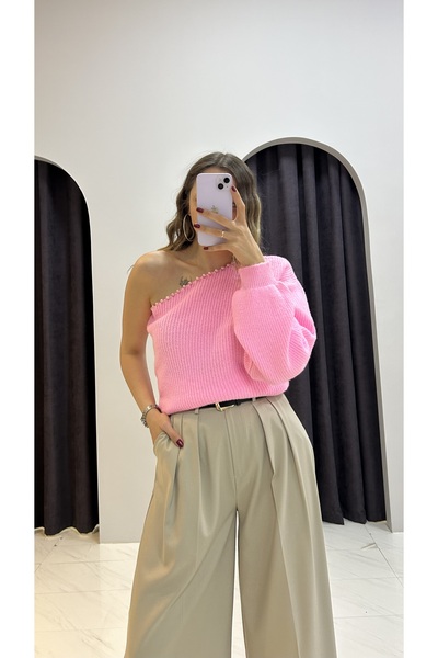 MERVENS Tek Omuz İncili Triko