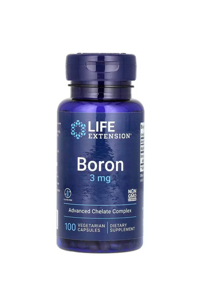 Life Extension Boron 3mg Veg Caps - Triple Boron Complex with Boron Citrate, ...