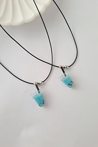 Neonx shop Bff Arkadaşlık Kolyesi Pasta Görünümlü 2'Li Kolye