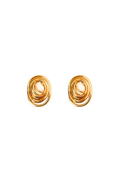 IMMACULATI Tanglie - 18k gold plated stainless steel earrings, waterproof, hypoallergenic