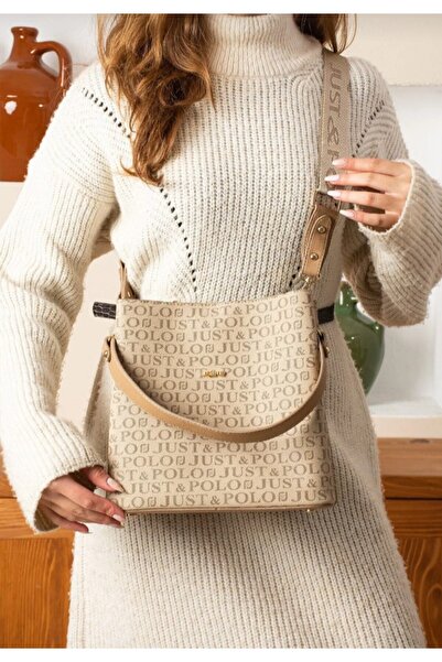 eflanmoda Geantă de mână și de umăr pentru femei Just Polo cu 5 compartimente