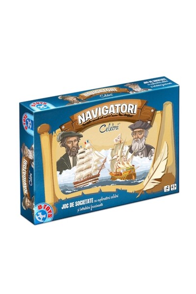 D-Toys Navigatori Celebri – joc de cultura generala & aventura, 2–4 jucatori,