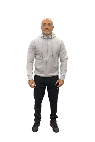 DYNAMO Men's Gray Hooded Diving Fabric Tracksuit Set As-319