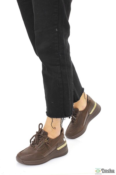 Mammamia Kadın Hakiki Deri Dolgu Topuk Klasik Ortopedik Günlük Ayakkabı M26/K...