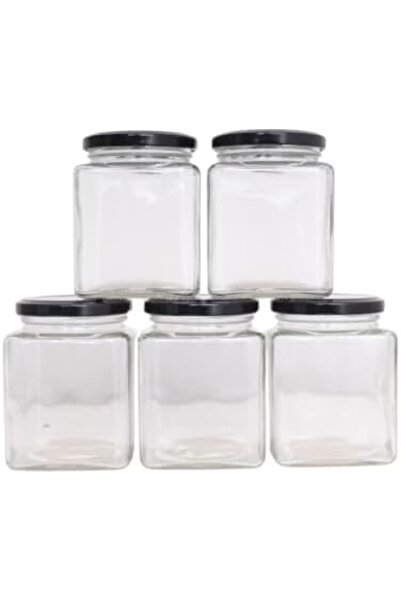 Xess 5-Pack Glass Jars with Tight Lids 370 ml, Ideal For DIY Spices, Meal Prep, Overnight Oats, Jelly, Ja