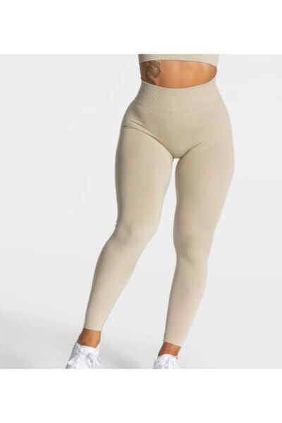 TEVEO Dikişsiz Esnek Kadın Sporcu Tayt