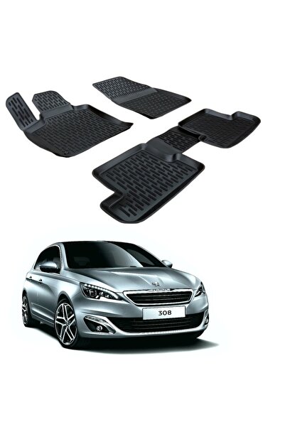 OEM Rubber Tray Mats SCOUTT, Peugeot 308, 2015-2021, 4 pieces