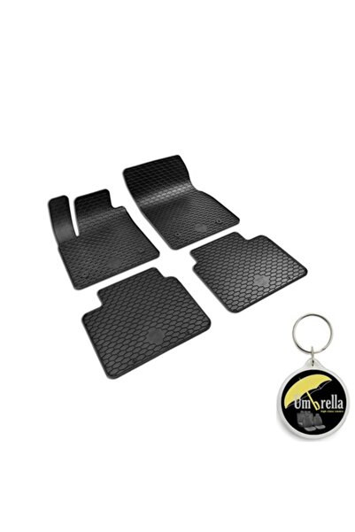 Umbrella Set 4 rubber car floor mats Urban Line for Ford Focus IV (2018-) with keychain