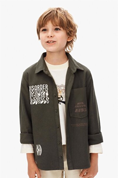 nk kids Boy's Shirt Khaki 49319