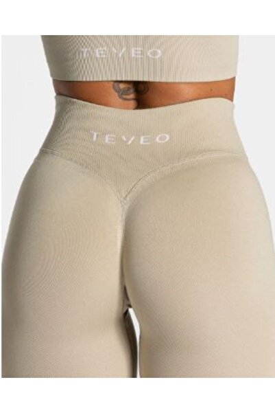 TEVEO Dikişsiz Esnek Kadın Sporcu Tayt