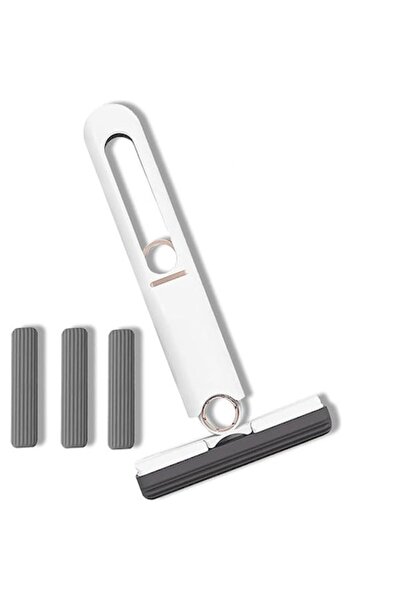 Jenuos Portable Mini Mop with Auto Squeezing System, JENUOS, Easy Surface/Window Cleaning, 3 Sponges Includ