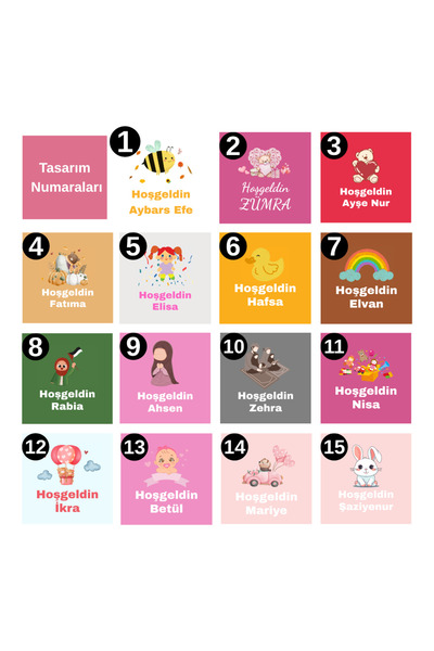 afyoresel 50 Adet Isme Özel Etiketli Madlen Etiketi