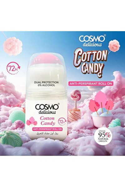 Cosmo Anti-perspirant Roll-on Cotton Candy Scent by Delish - 50g