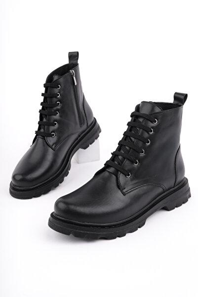 Madam Tarz LYK-1001 Δερμάτινες μπότες με κορδόνια