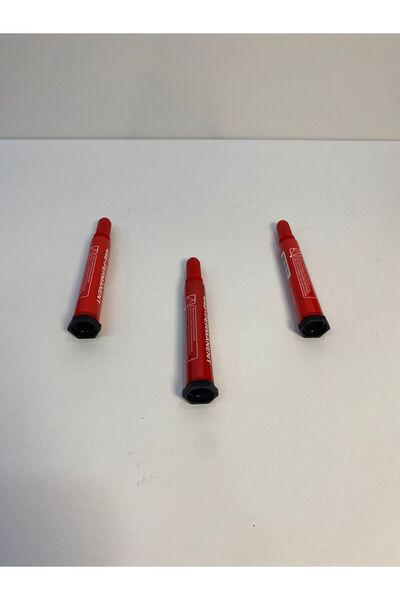 aybaş kağıtçılık 1. قلم تحديد دائم عالي الجودة (3 قطع) باللون الأحمر، قلم فوم...