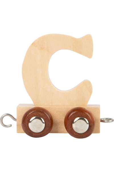 Small Foot Tren cu litere, din lemn, Vagoane si Locomotiva