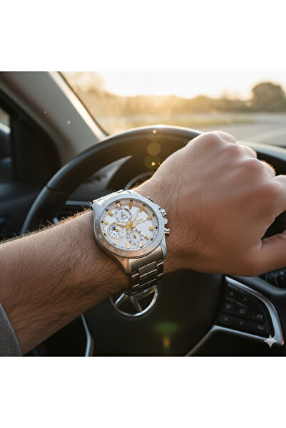 Slazenger Sl.09.2482.2.04 Men's Wristwatch |   Yellow Detailed 44 mm Steel Power and Functionality