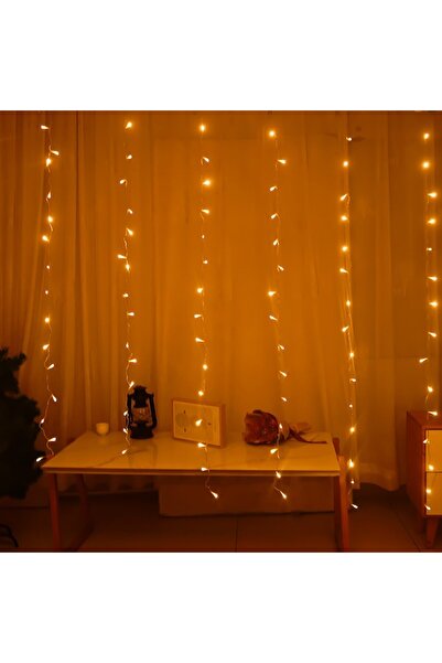 GOLD MARKET Christmas Curtain Light, Indoor/Outdoor IP44, 15m x 1m, 900 LEDs, Warm White, 8 Games