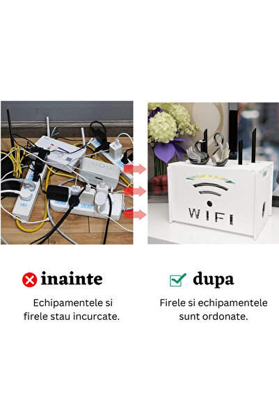 OEM Wireless Router Support Shelf for hiding WI-FI equipment and wires, white