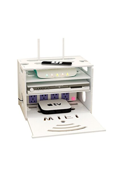 OEM Wireless Router Support Shelf for hiding WI-FI equipment and wires, white