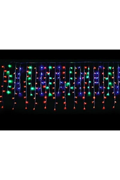 GOLD MARKET Cortină luminoasă de Crăciun exterior IP44, FLASH cu telecomandă, 30m x 0.7m, 858 LEDuri, multicolor