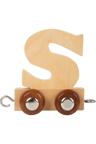 Small Foot Tren cu litere, din lemn, Vagoane si Locomotiva