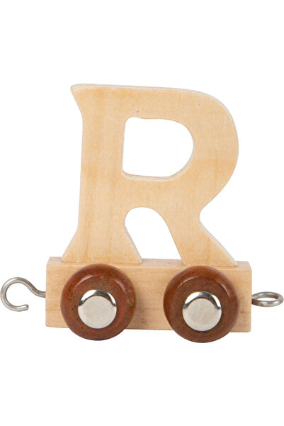 Small Foot Tren cu litere, din lemn, Vagoane si Locomotiva