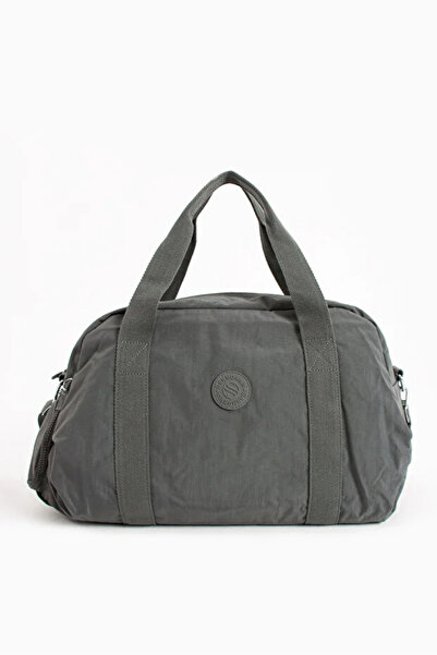 Sanmorris Унісекс Сірий Кринкіл Тканина Взуття Секційний Спортивний І Дорожній Рюкзак З Поперечними Ременями