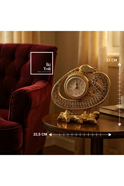 77 Lale Figürlü Esmaül Hüsna Detaylı Masa Saati Dekoratif Saat Şık Ev ve Ofis...