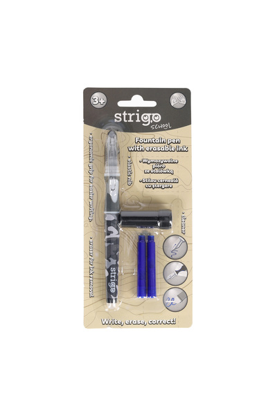 Strigo Stilou cerneala cu stergere + 2 rezerve + dispozitiv curatare, in blister, Desert SSC475