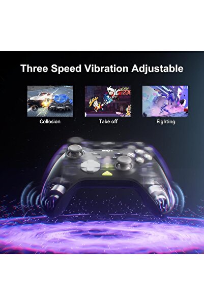 pxn P5 Kablosuz Oyun Kolu 2.4g Bluetooth Hall Etkisi Gamepad Joystick Switch/pc/ios/android/steam