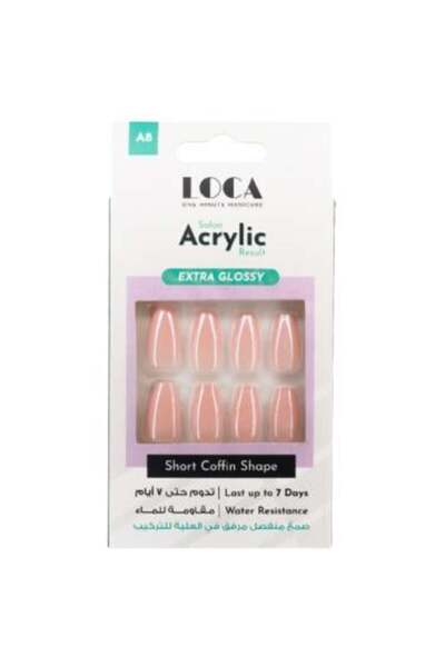 Luka Acrylic Press-On Nails - A8 Pink Chrome