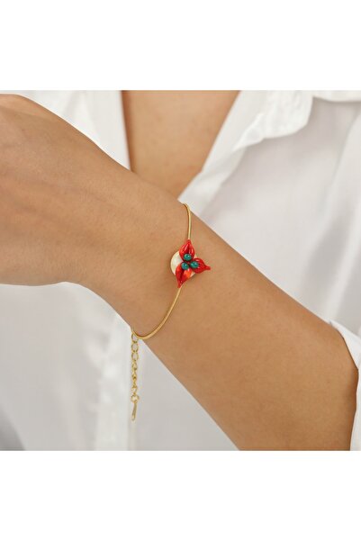 GÜNEBAKAN AKSESUAR سوار زهرة كوكينا من زجاج مورانو