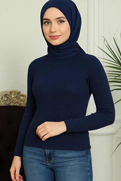 BİGAMTEKSTİL Lycra Knitwear Turtleneck Sweater